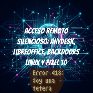 Acceso remoto silencioso: AnyDesk, LibreOffice, backdoors Linux y Pixel 10
